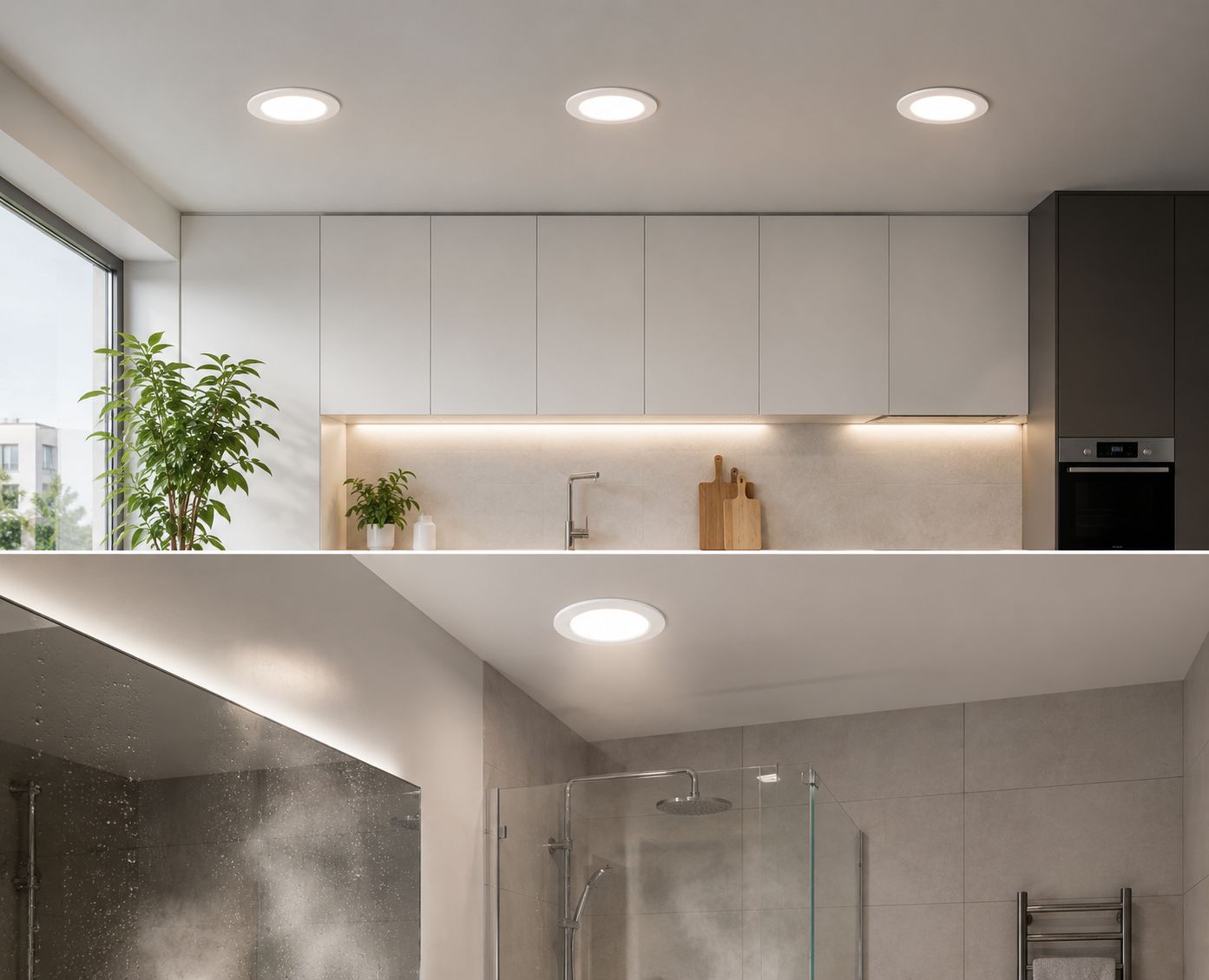 Neutrální denní bílé světlo 4000K LED downlight svítidla